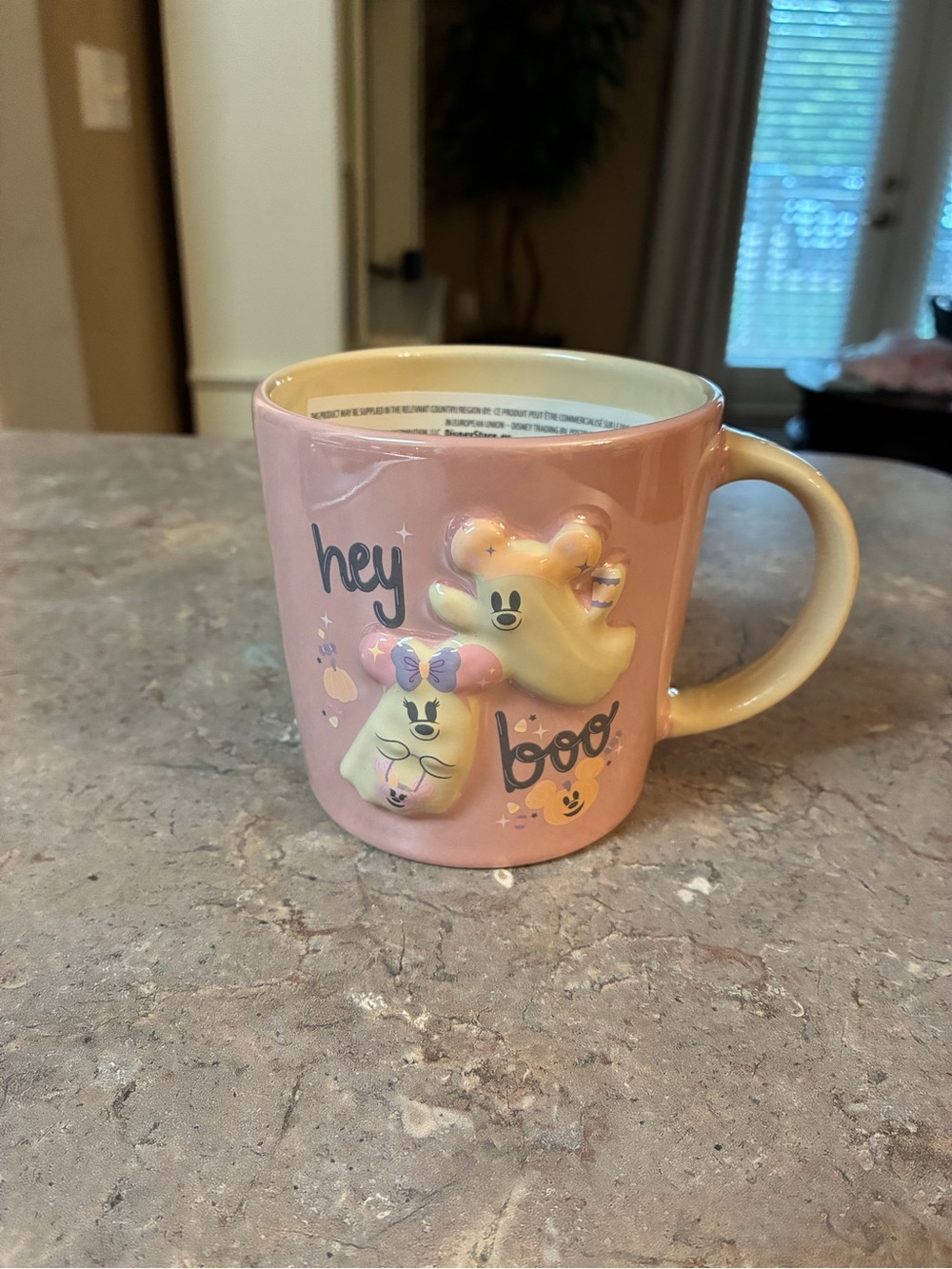 Disney Pink Ceramic 'Hey Boo' Ghost Accent Mug